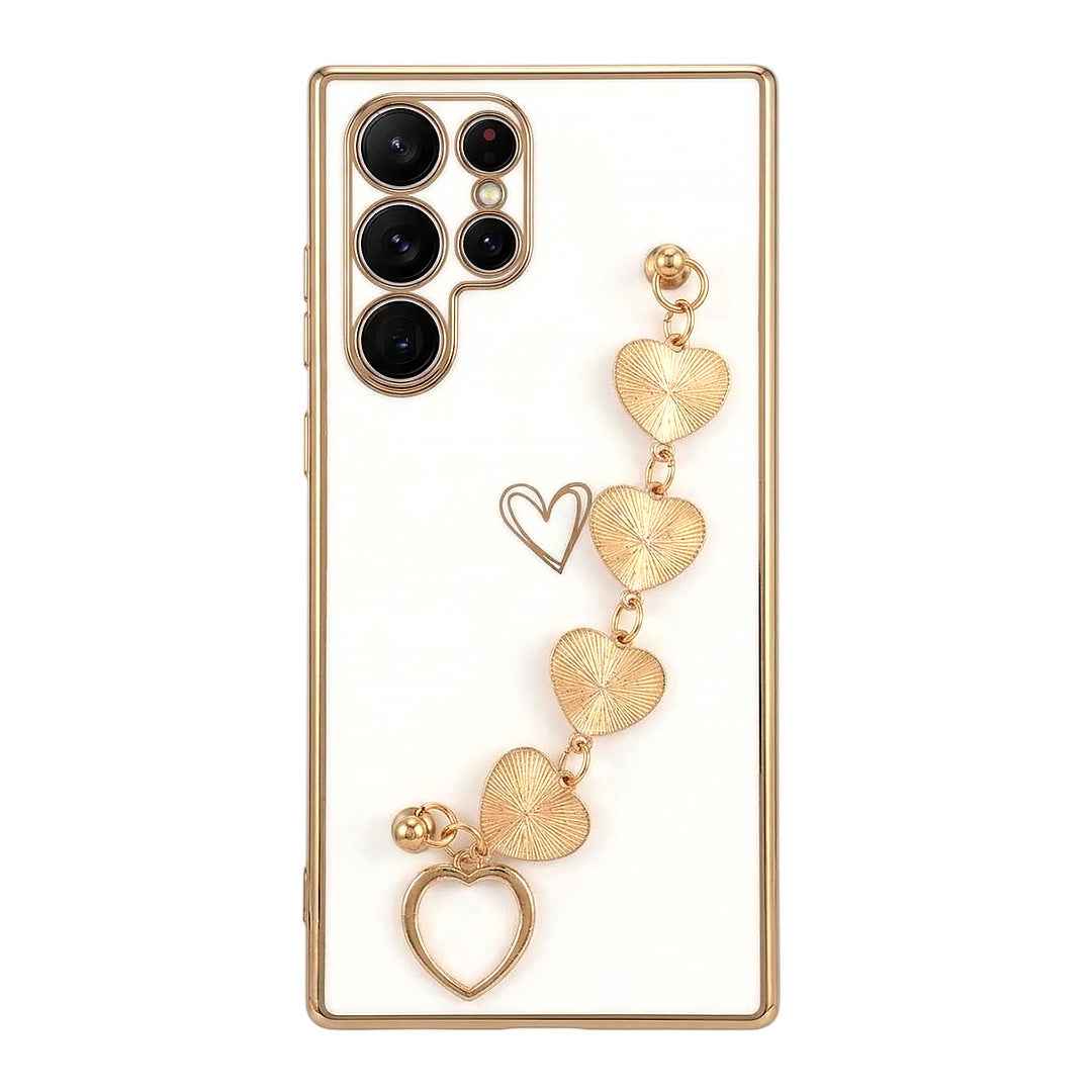 Heart Metal Bracelet Chain Case - Galaxy