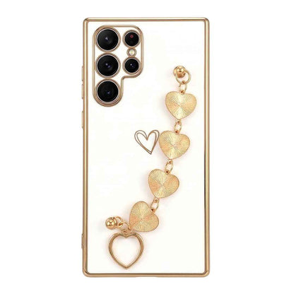 Heart Metal Bracelet Chain Case - Galaxy