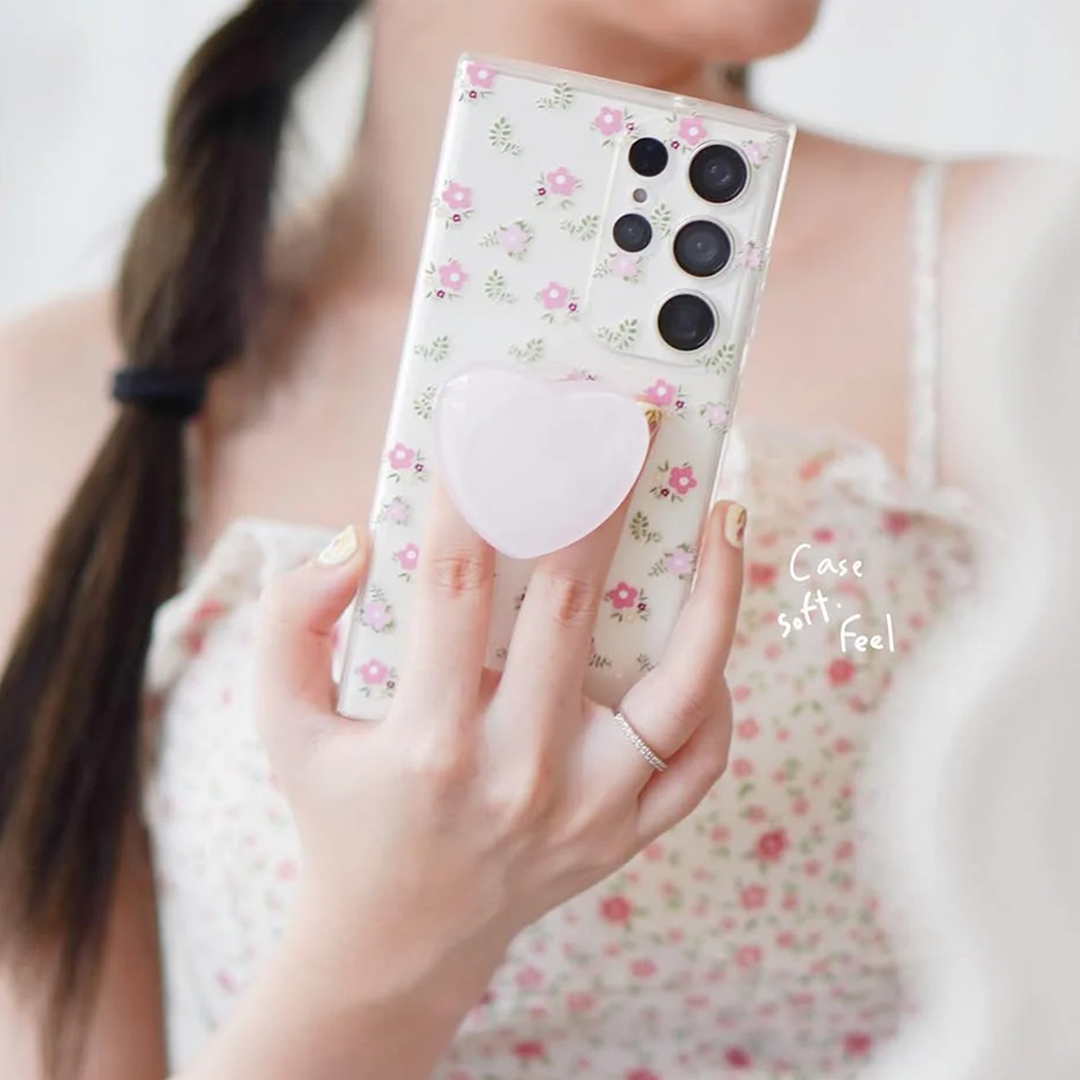 Blossom Case with Heart Pop Grip Case