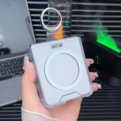 Crystal Clear Magsafe Metal Ring Holder Case