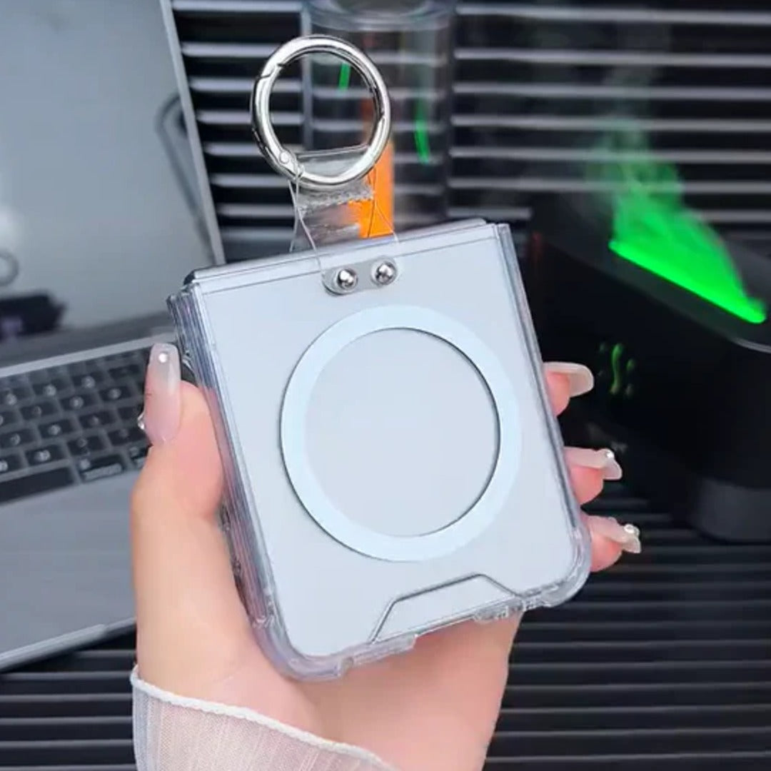 Crystal Clear Magsafe Metal Ring Holder Case