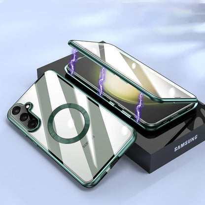 Galaxy S Series -  Dual Magnetic Metal Body Magsafe Glass Case