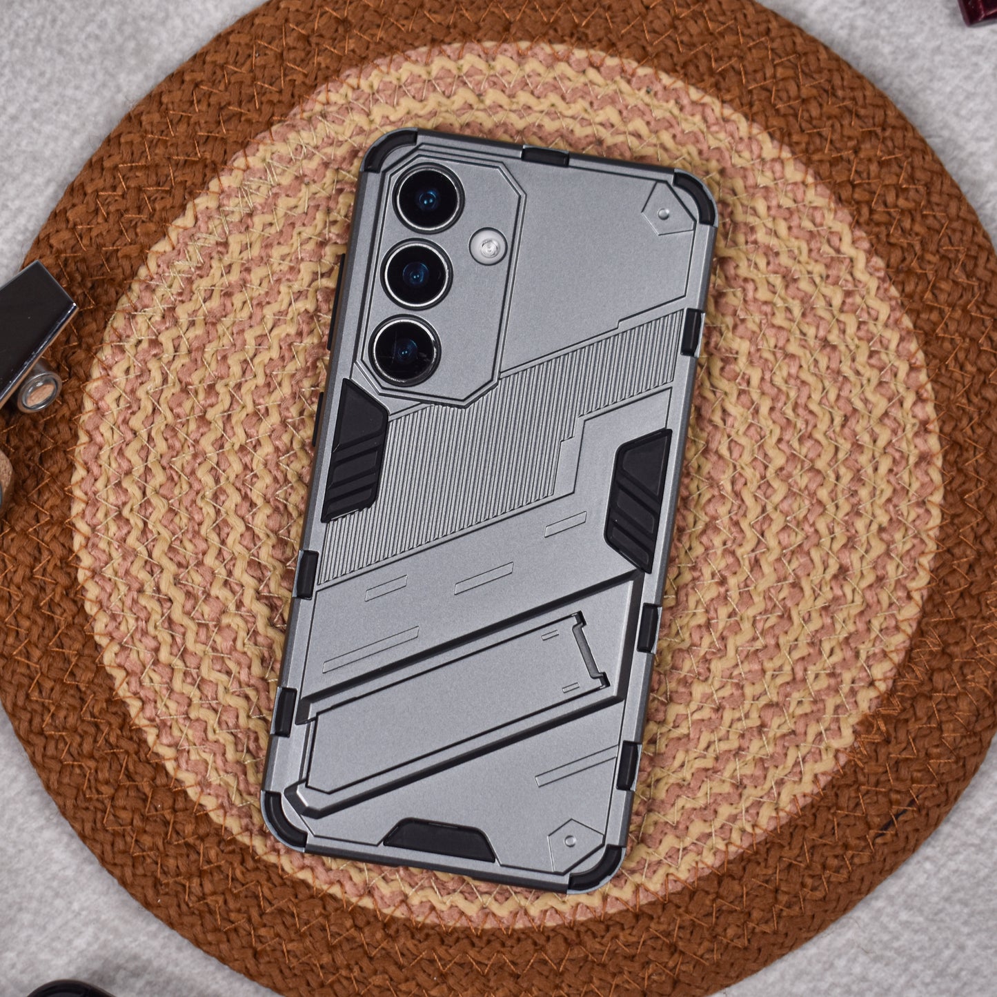 Galaxy S Series - Elegant Hard Armor Invisible Bracket Phone Case