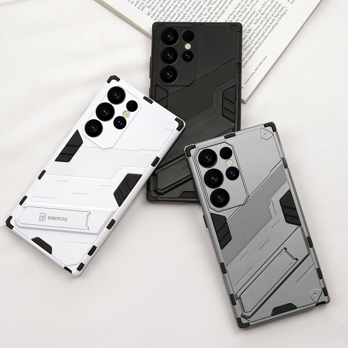 Galaxy S Series - Elegant Hard Armor Invisible Bracket Phone Case