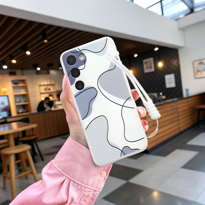 Luxury Abstract Case with Lanyard