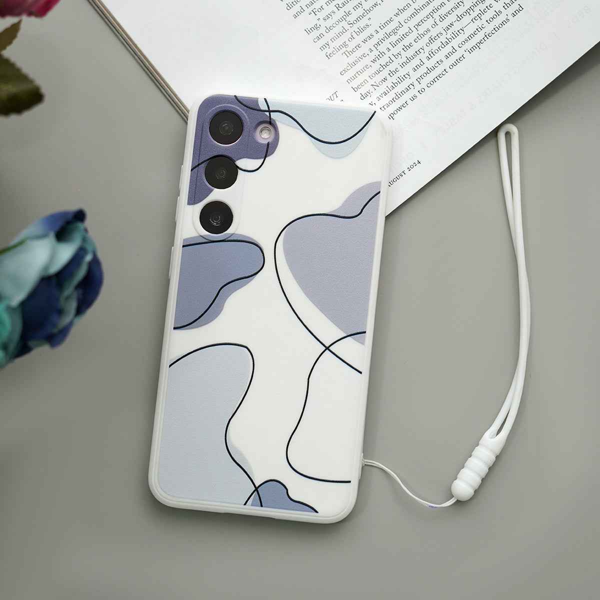 Luxury Abstract Case with Lanyard