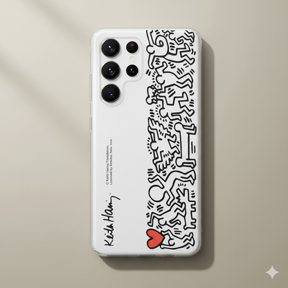 Galaxy S Series - Keith Haring Print Glass Case