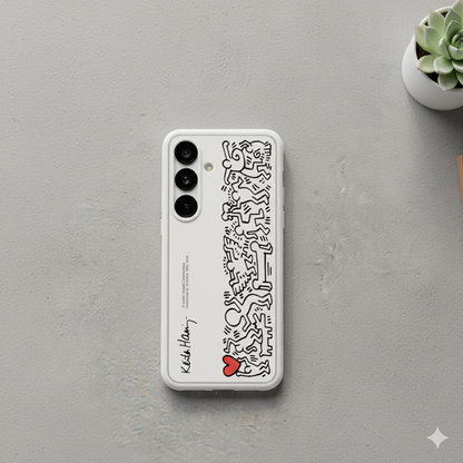 Galaxy S Series - Keith Haring Print Glass Case