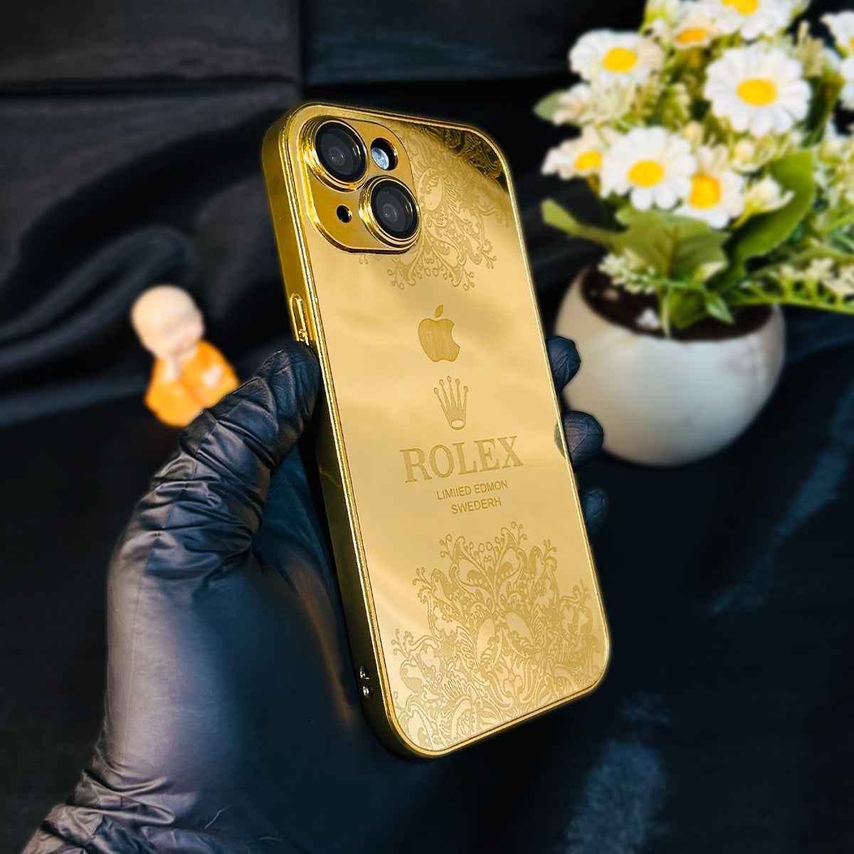 Gold Plated Iphone 12 Pro Max Rolex IPhone 15 Series Luxe Camera