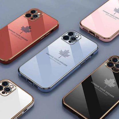 Electroplating Leaf Case With Lanyard - iPhone