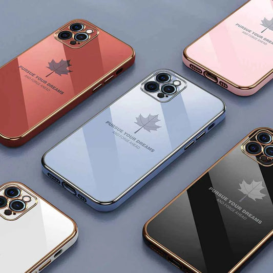 Electroplating Leaf Case With Lanyard - iPhone