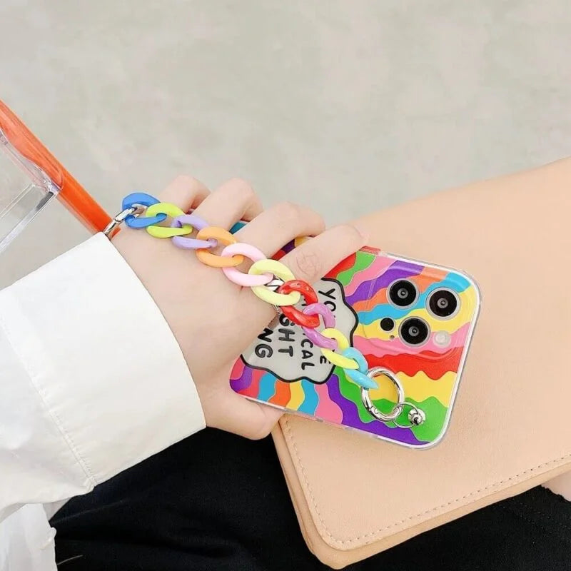 Rainbow Case with Chain Bracelet