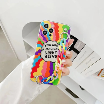 Rainbow Case with Chain Bracelet