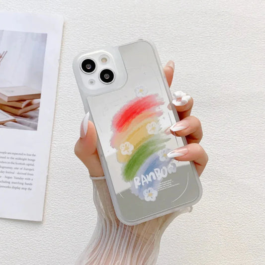 Reflective Mirror Rainbow Pattern Phone Case an Product By GoGirlish