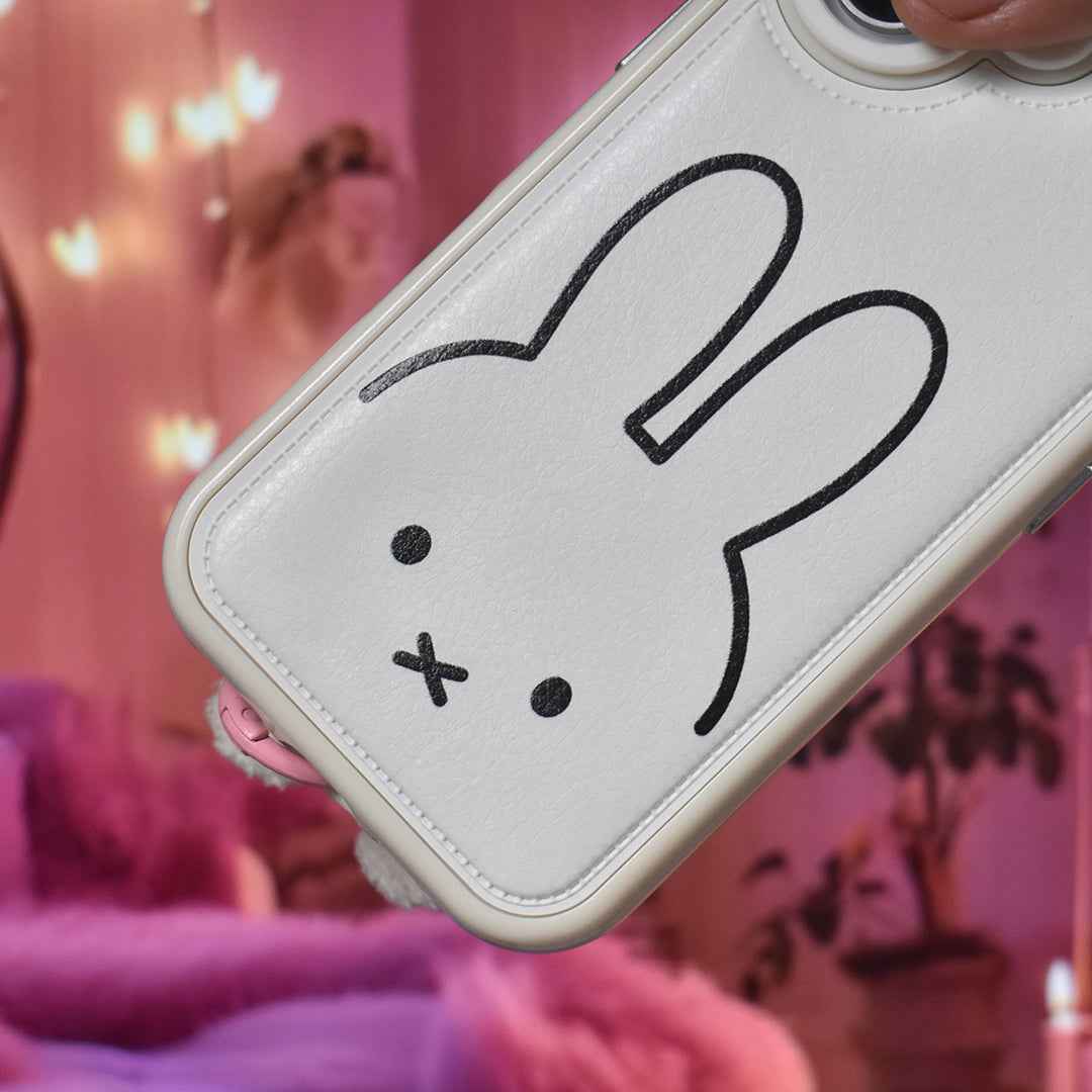 Bunny Bliss Leather Case - iPhone