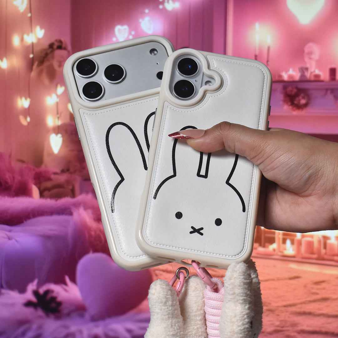 Bunny Bliss Leather Case - iPhone