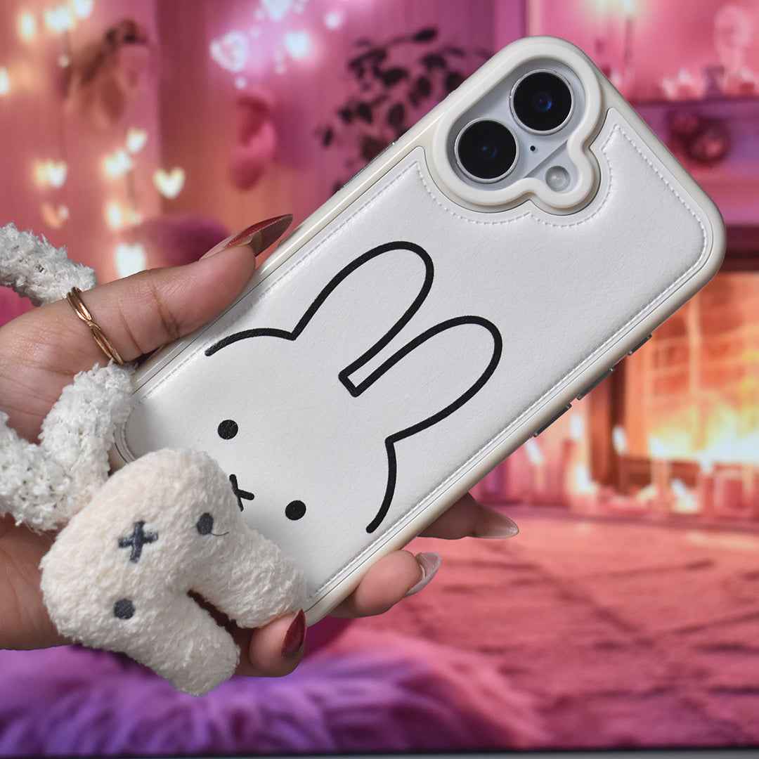 Bunny Bliss Leather Case - iPhone