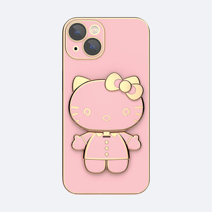 iPhone 14 Series - Mirror Kitty Socket Case