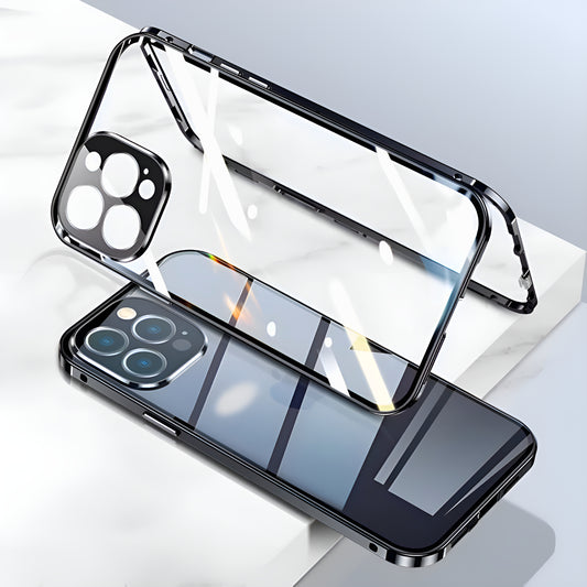 iPhone - Dual Magnetic Metal Body Magsafe Glass Case