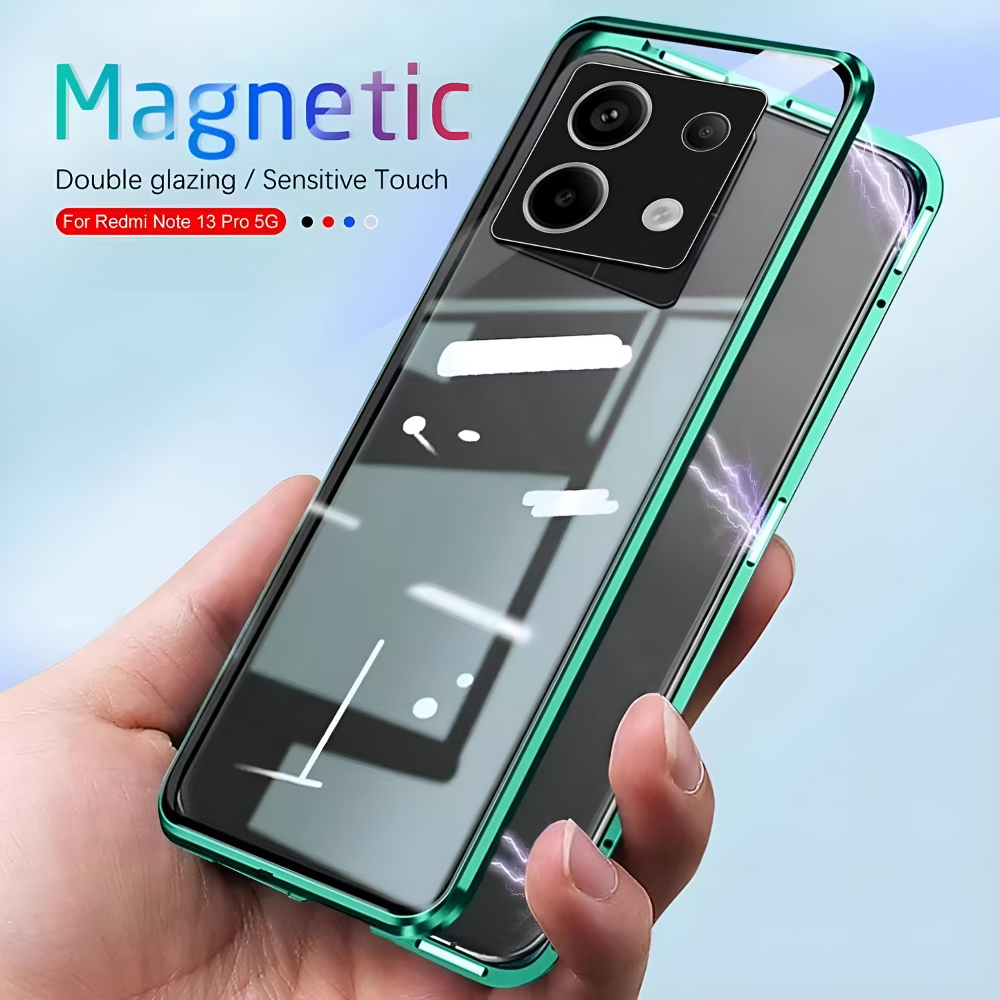 Redmi Note Series - Double Sided Magnetic Metal Frame Case