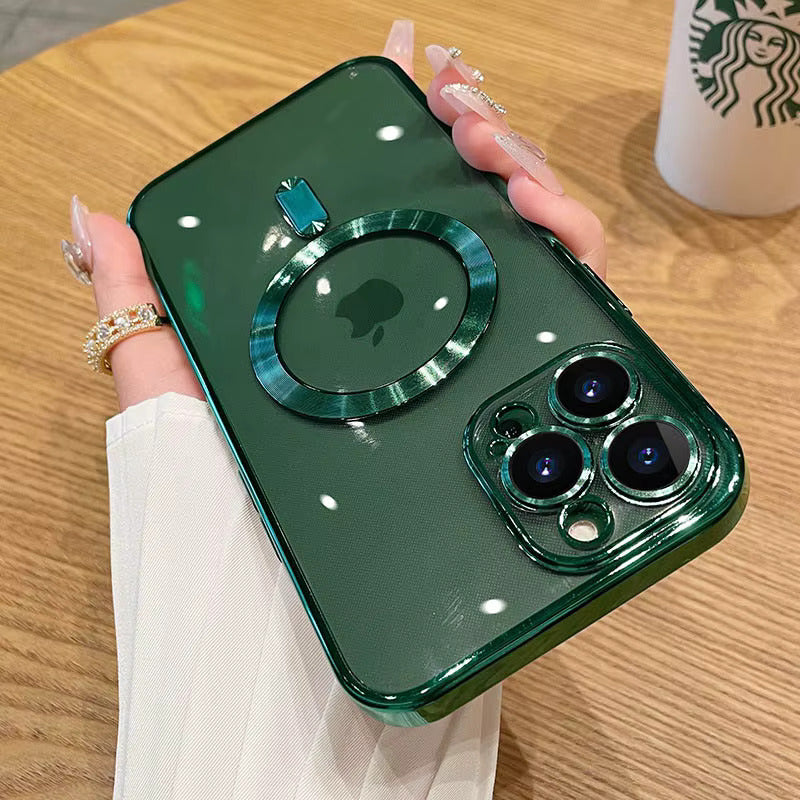 iPhone - Electroplating Glitter Transparent Magsafe Case