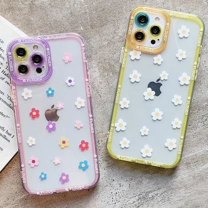 Flower Painted Clear Case