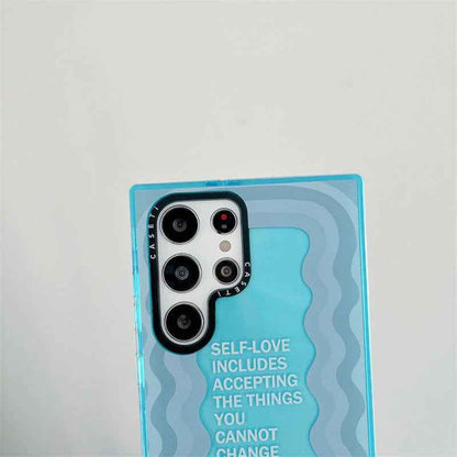 iPhone  - Inspirational Text Wave Mirror Phone Case
