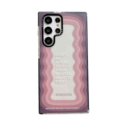 iPhone  - Inspirational Text Wave Mirror Phone Case