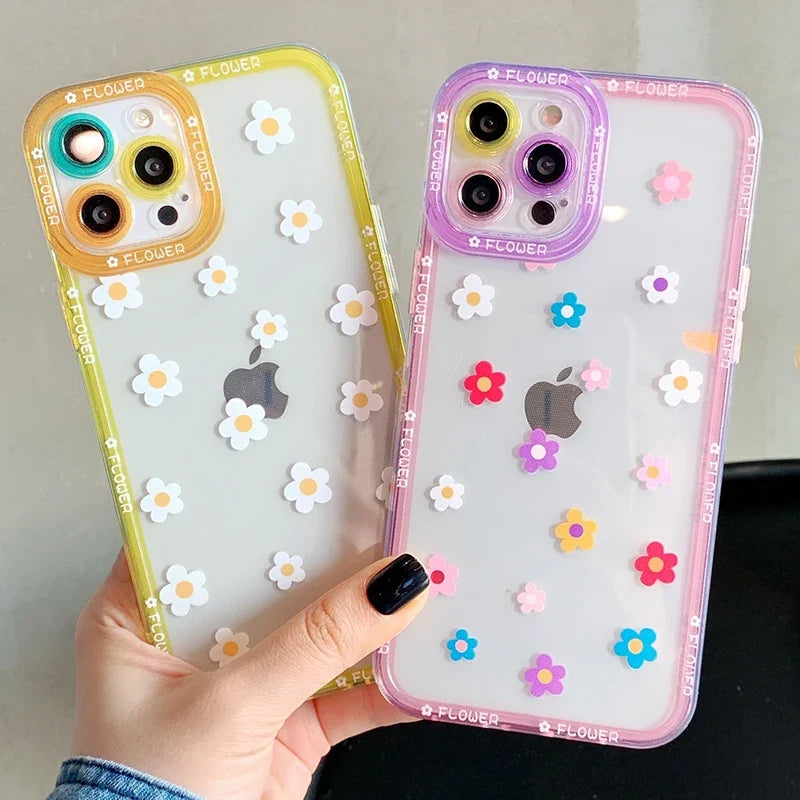 Flower Painted Clear Case