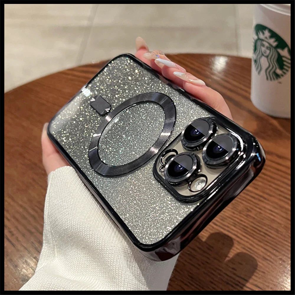 iPhone 14 Series - Luxury Glitter Plating Magsafe Case