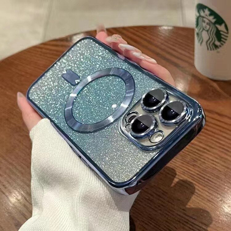 iPhone 14 Series - Luxury Glitter Plating Magsafe Case