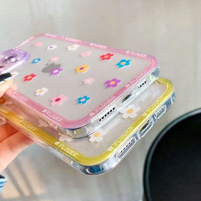 Flower Painted Clear Case