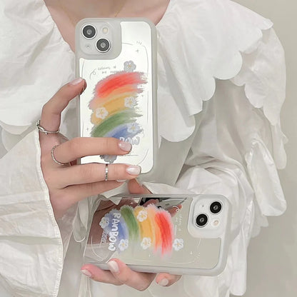 Reflective Mirror Rainbow Pattern Phone Case an Product By GoGirlish