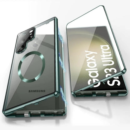 Galaxy S Series -  Dual Magnetic Metal Body Magsafe Glass Case