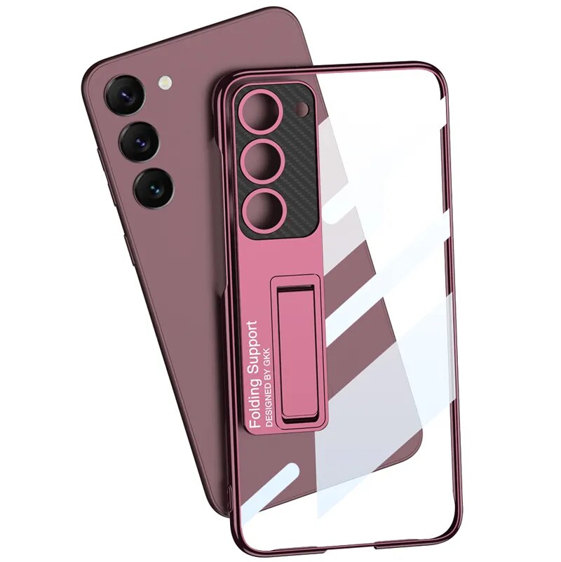 Galaxy - Anti-Yellowing Transparent Kickstand Protective Case