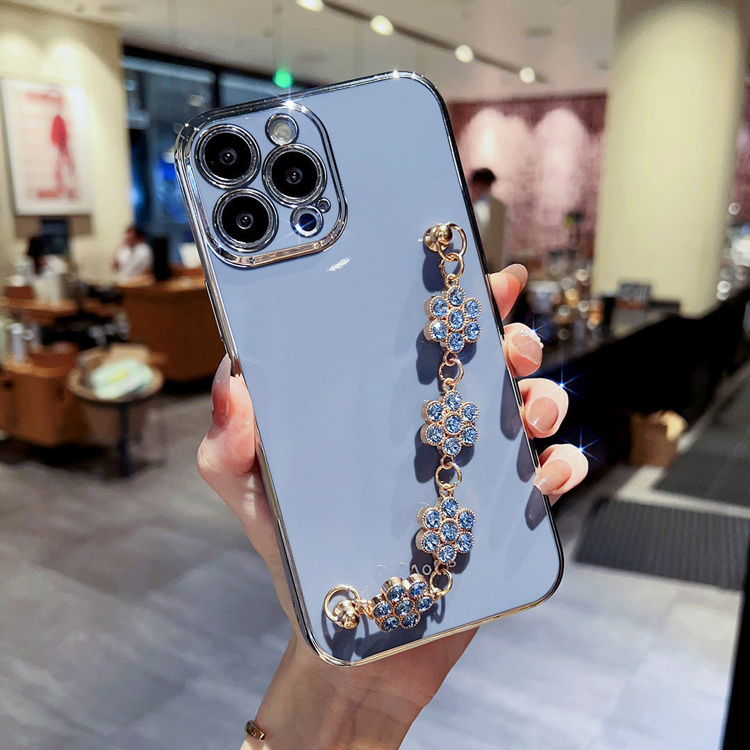 Luxury Electroplating Flower Chain Case