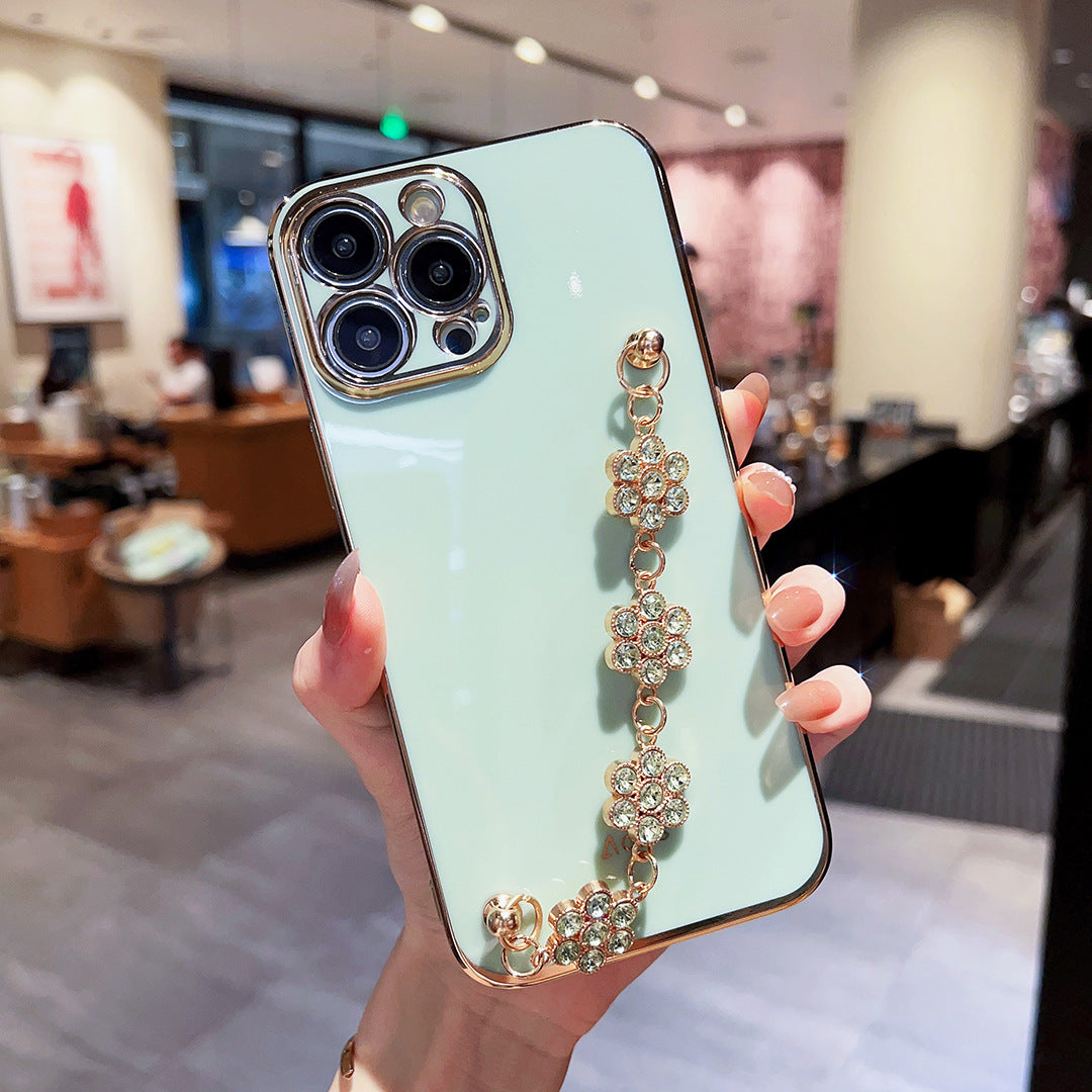 Luxury Electroplating Flower Chain Case