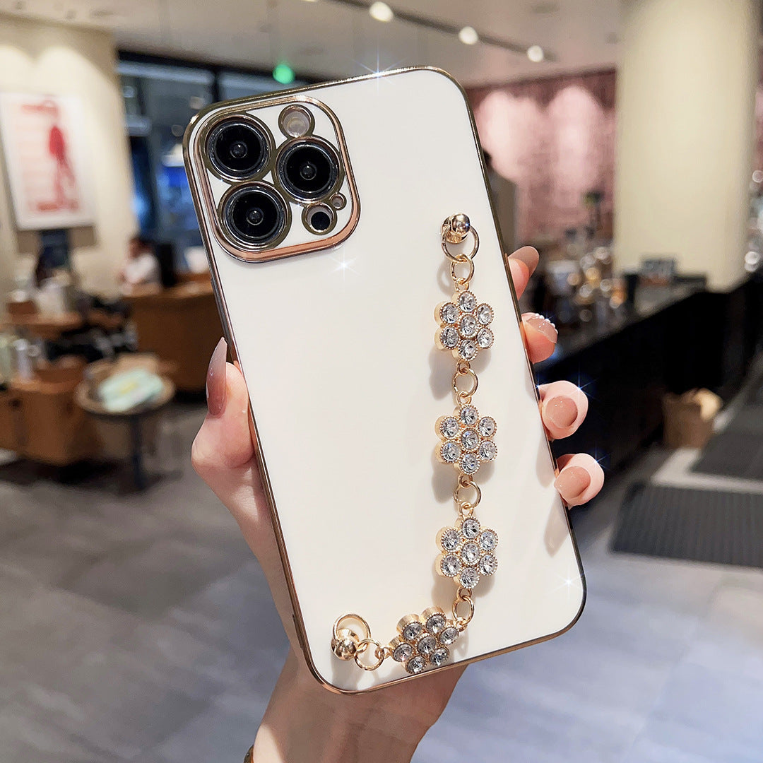 Luxury Electroplating Flower Chain Case