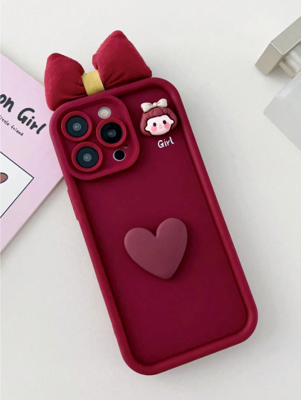 Bow & Heart Charm Case - iPhone