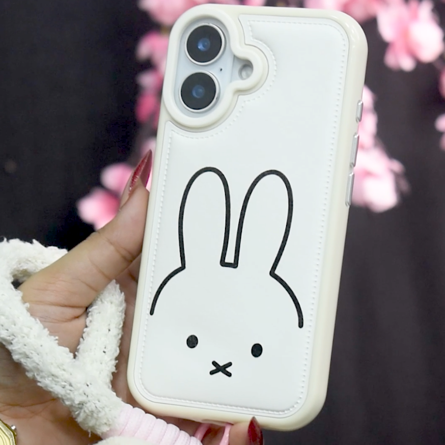 Bunny Bliss Leather Case - iPhone