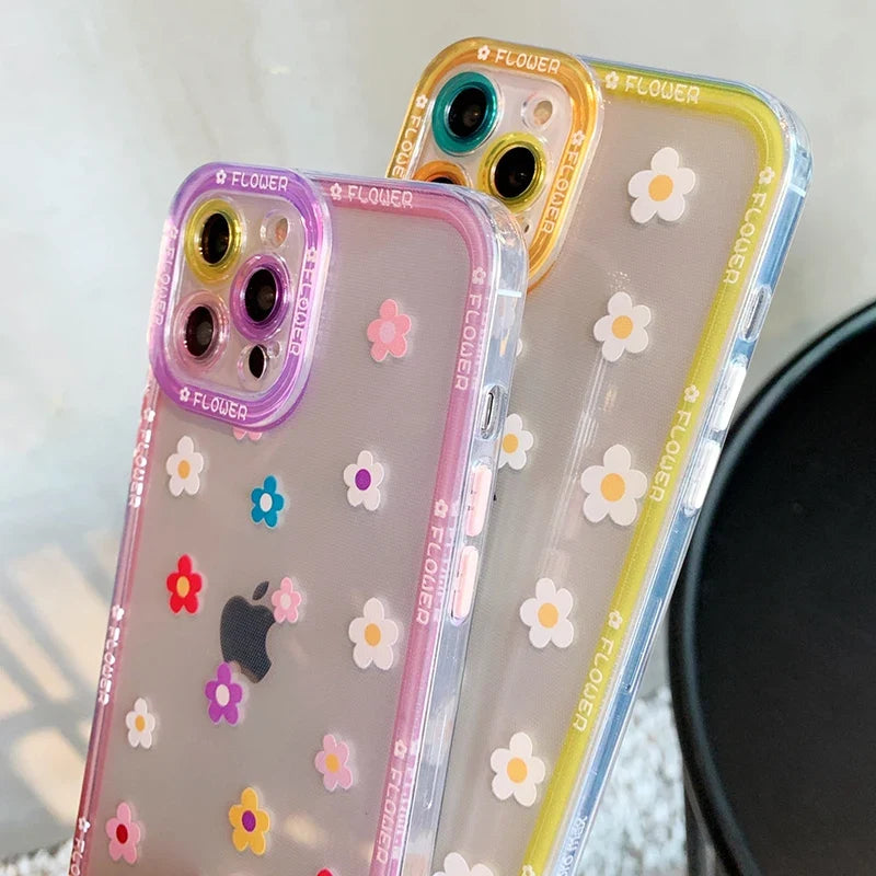 Flower Painted Clear Case