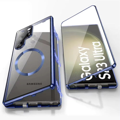 Galaxy S Series -  Dual Magnetic Metal Body Magsafe Glass Case