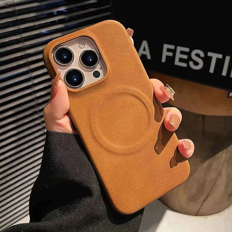 Suede Leather MagSafe Case
