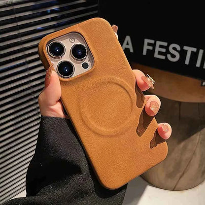 Suede Leather MagSafe Case