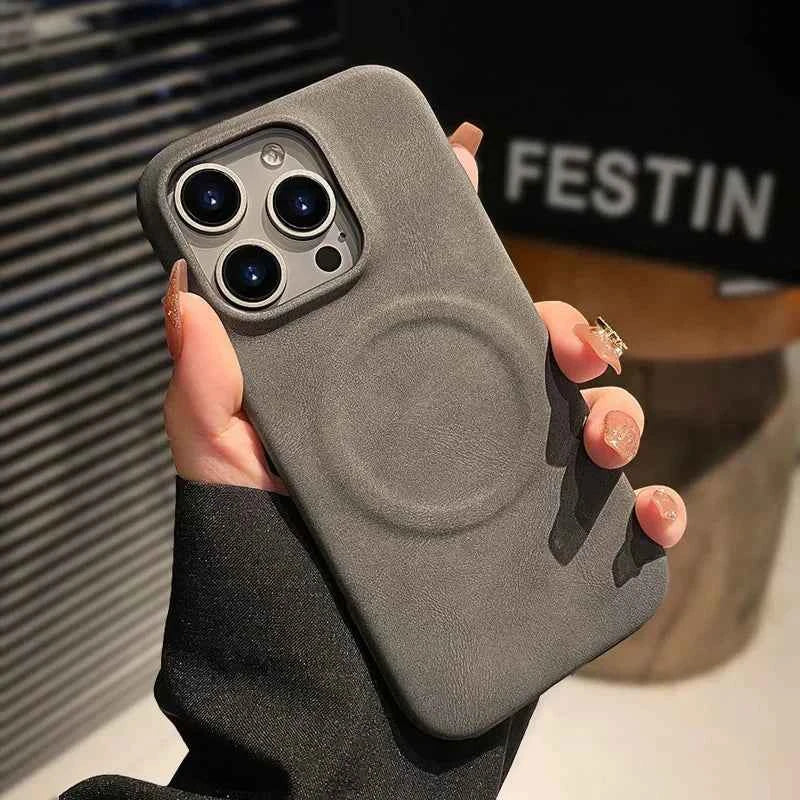 Suede Leather MagSafe Case