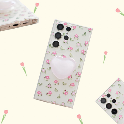 Blossom Case with Heart Pop Grip Case