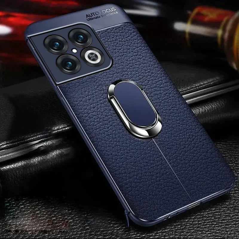 OnePlus - Urban Elegance Leather Ring Stand Case