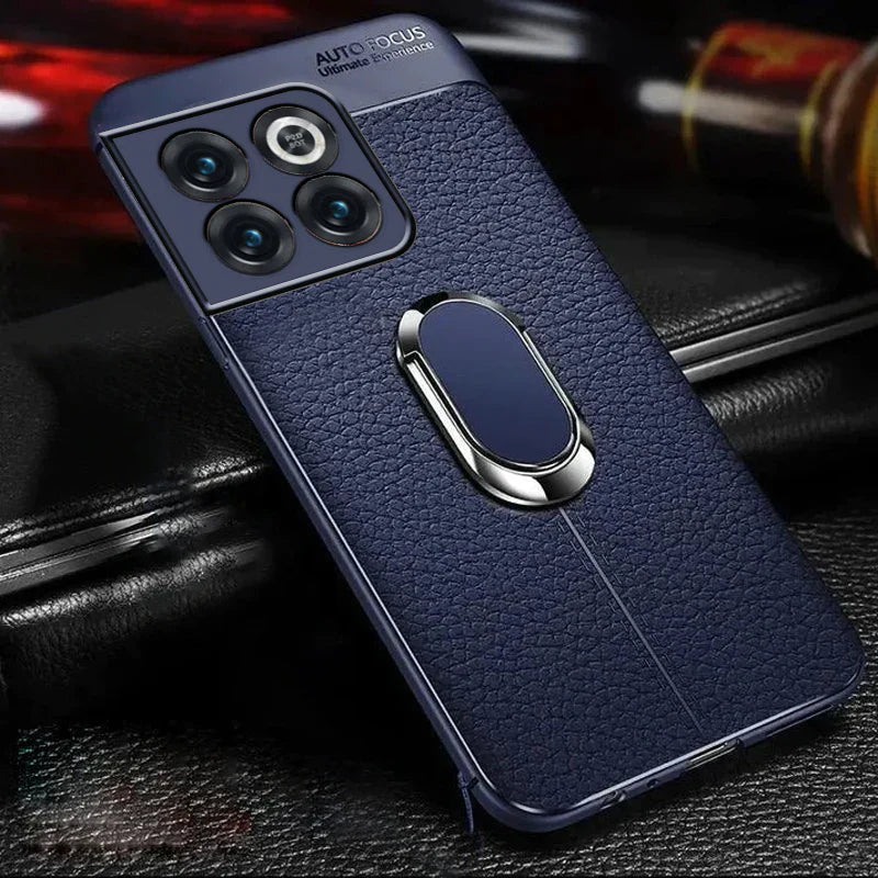 OnePlus - Urban Elegance Leather Ring Stand Case