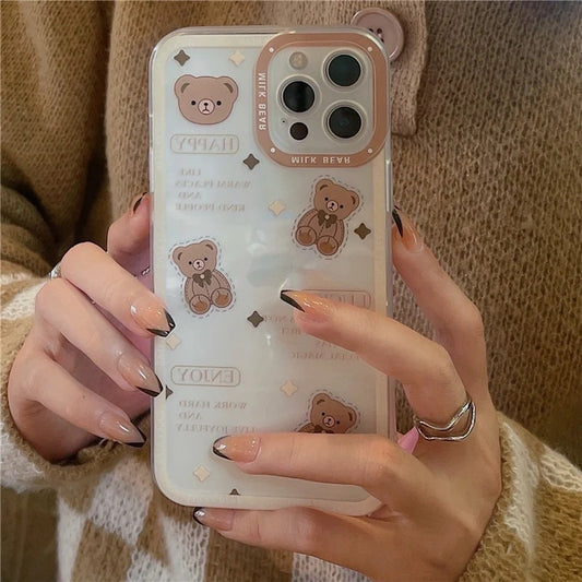 Lovely Clear Brown Bear Case