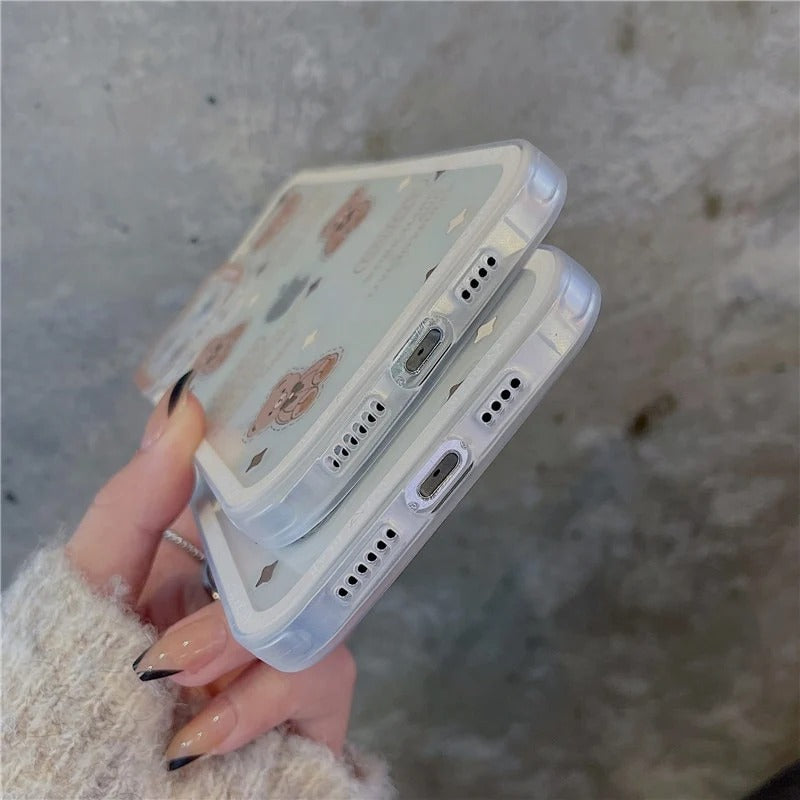 Lovely Clear Brown Bear Case